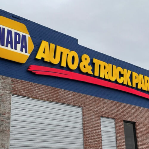 NAPA Auto Parts 4 x 4 Vinyl Garage Banner Pit Trailer Shop Wall Banner Sign 
